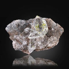 Natural Specimen Of Petroleum Quartz On Calcite From Pakistan