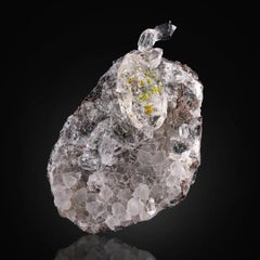Natural Specimen Of Petroleum Quartz On Calcite From Pakistan