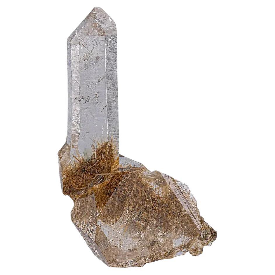 Natural Specimen Of Quartz With Rutile From Brazil