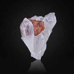 Natürliche Probe von seltenen Scheelit auf Quarzkristallen aus Pakistan