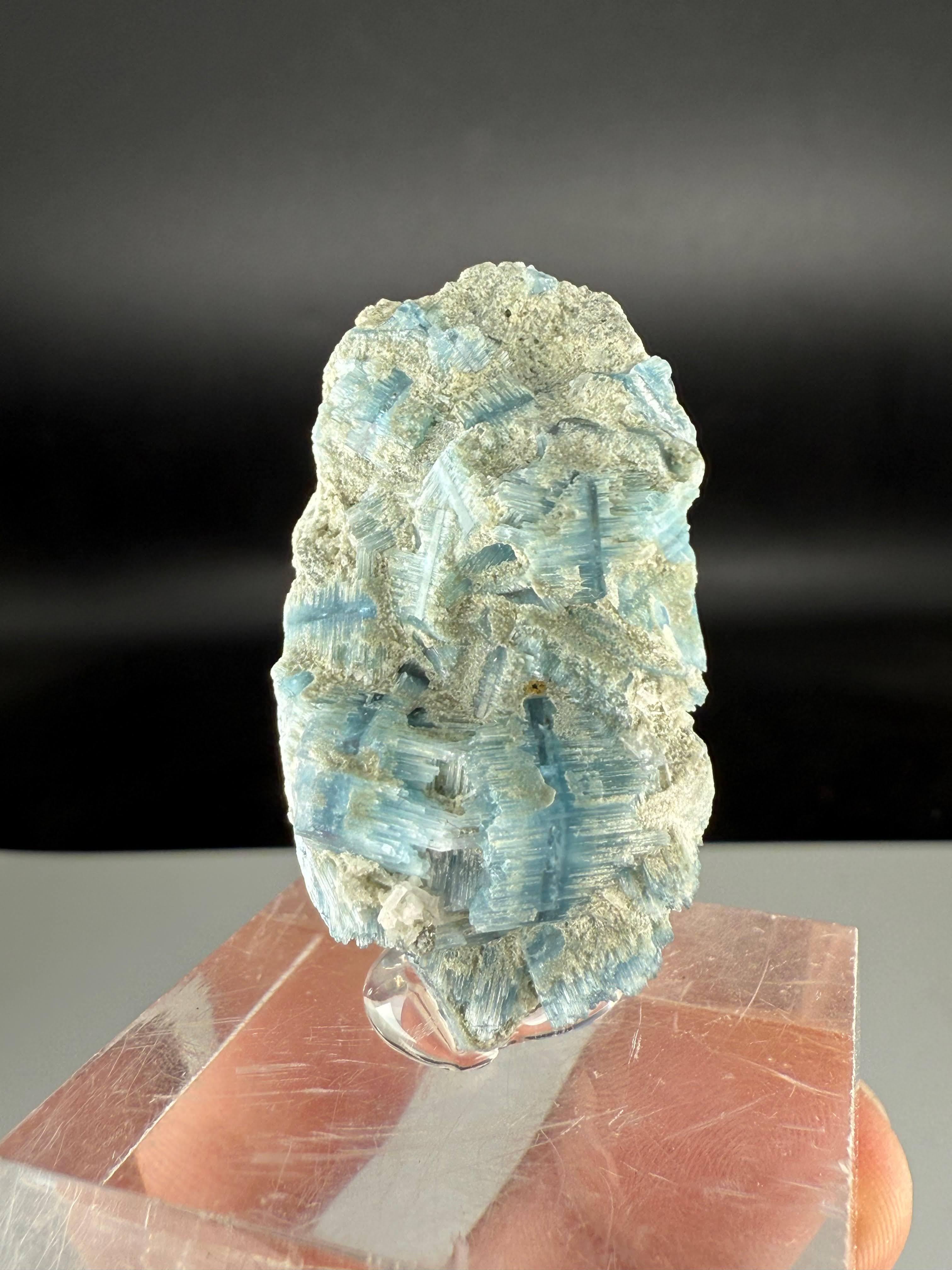 Natürliche Probe von seltenen Vorobyevit-Kristallen auf Matrix aus Afghanistan (21. Jahrhundert und zeitgenössisch) im Angebot