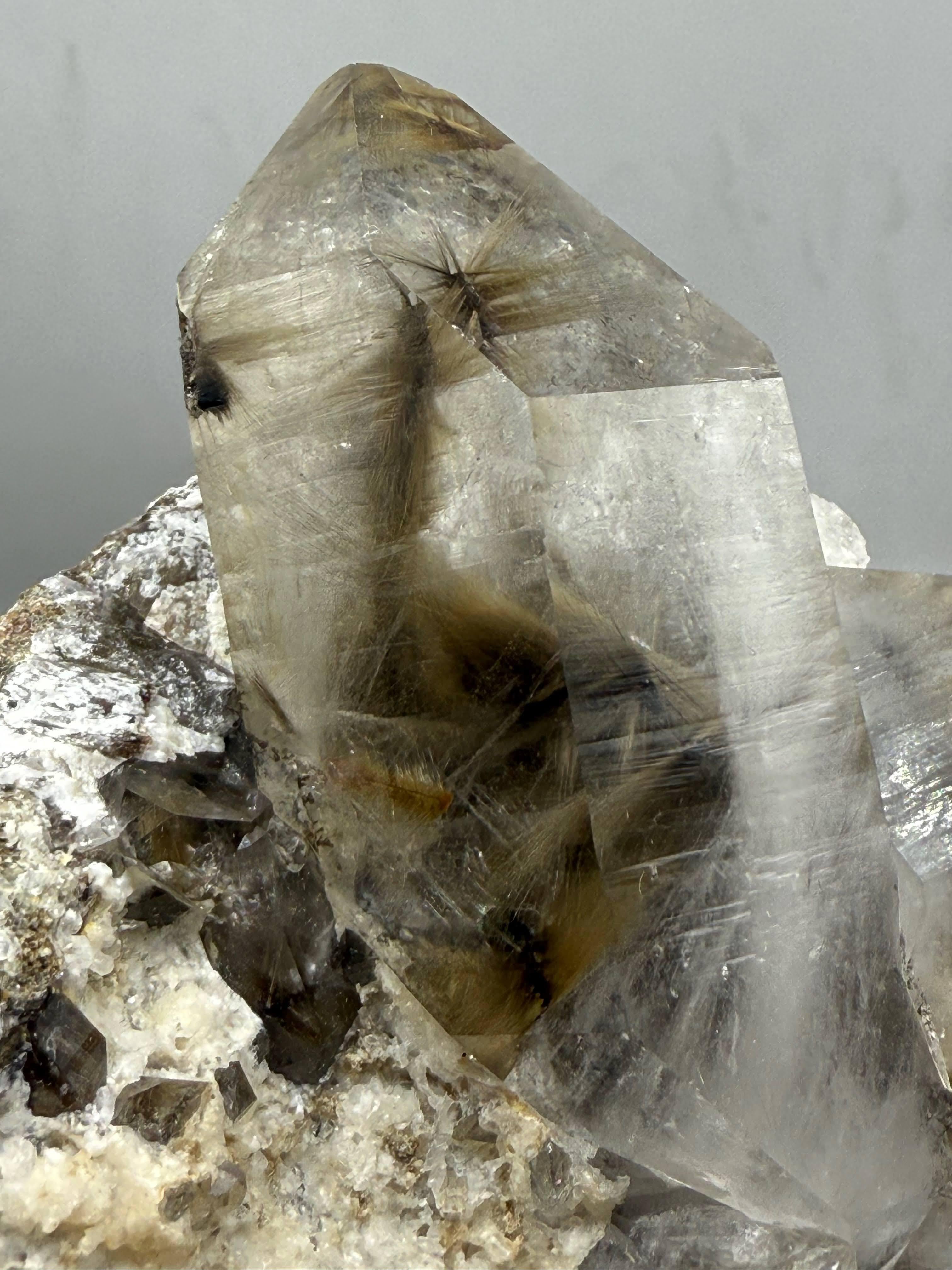 Natural Specimen Of Rutile Quartz Crystals On Matrix From Pakistan For Sale 2