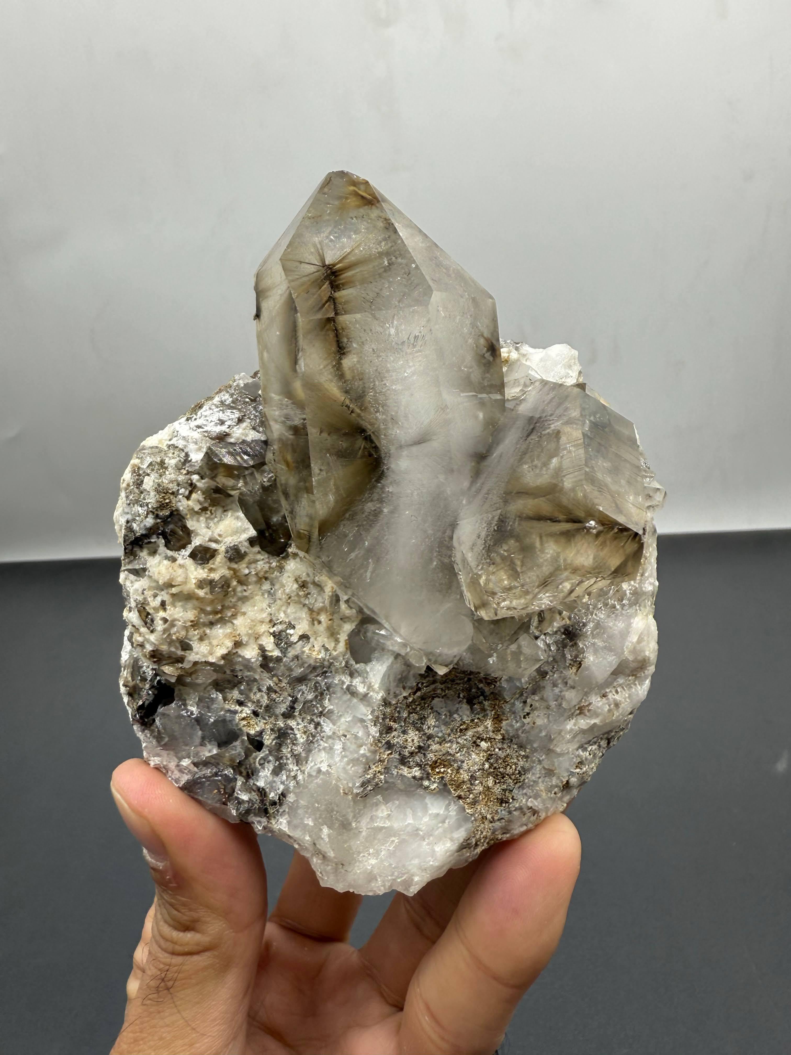 Natural Specimen Of Rutile Quartz Crystals On Matrix From Pakistan For Sale 3