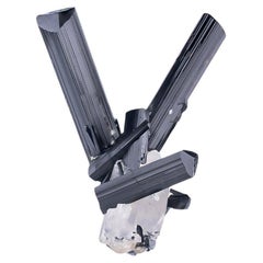 Natural Specimen Of Schorl Black Tourmaline On Quartz Crystals From Pakistan