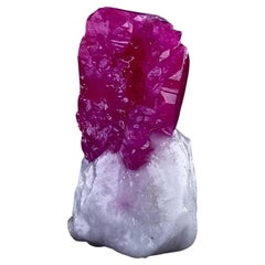 Natural Specimen Of Single Ruby Crystal On Marble From Pakistan