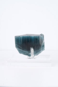 Natural Specimen Of Thick Indicolite Tourmaline 45 Gram Crystal From Afghanistan