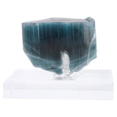 Natural Specimen Of Thick Indicolite Tourmaline 45 Gram Crystal From Afghanistan