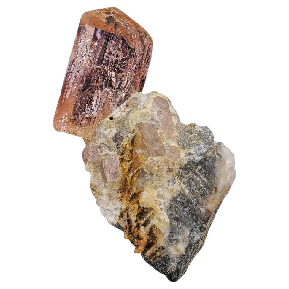 Natural Specimen Of Topaz Crystal On Matrix From Pakistan