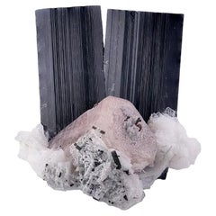 Natural Specimen Of Tourmaline With Apatite From Pakistan