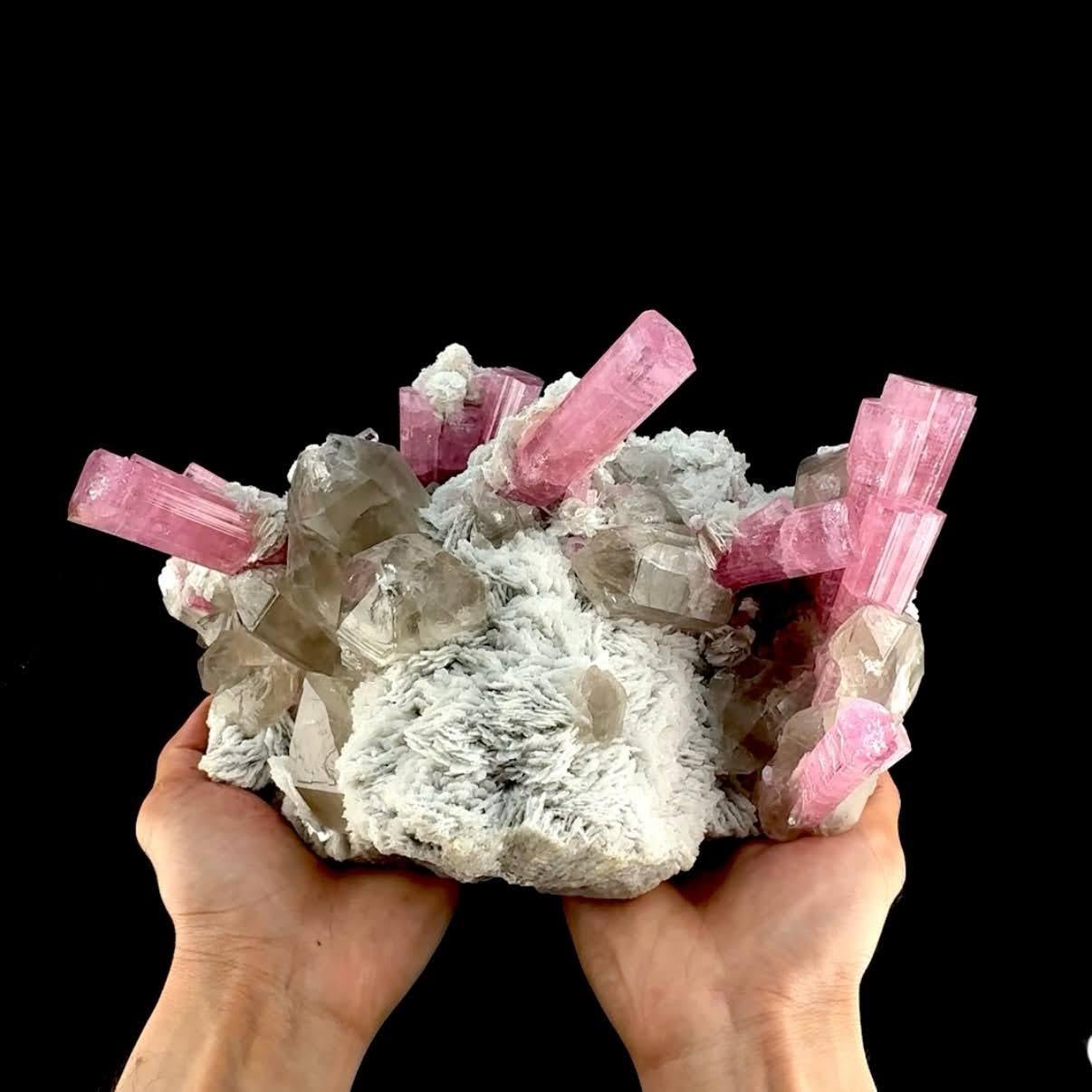 Natural Specimen Of Tourmaline With Quartz On Cleavelandite From Afghanistan For Sale 2