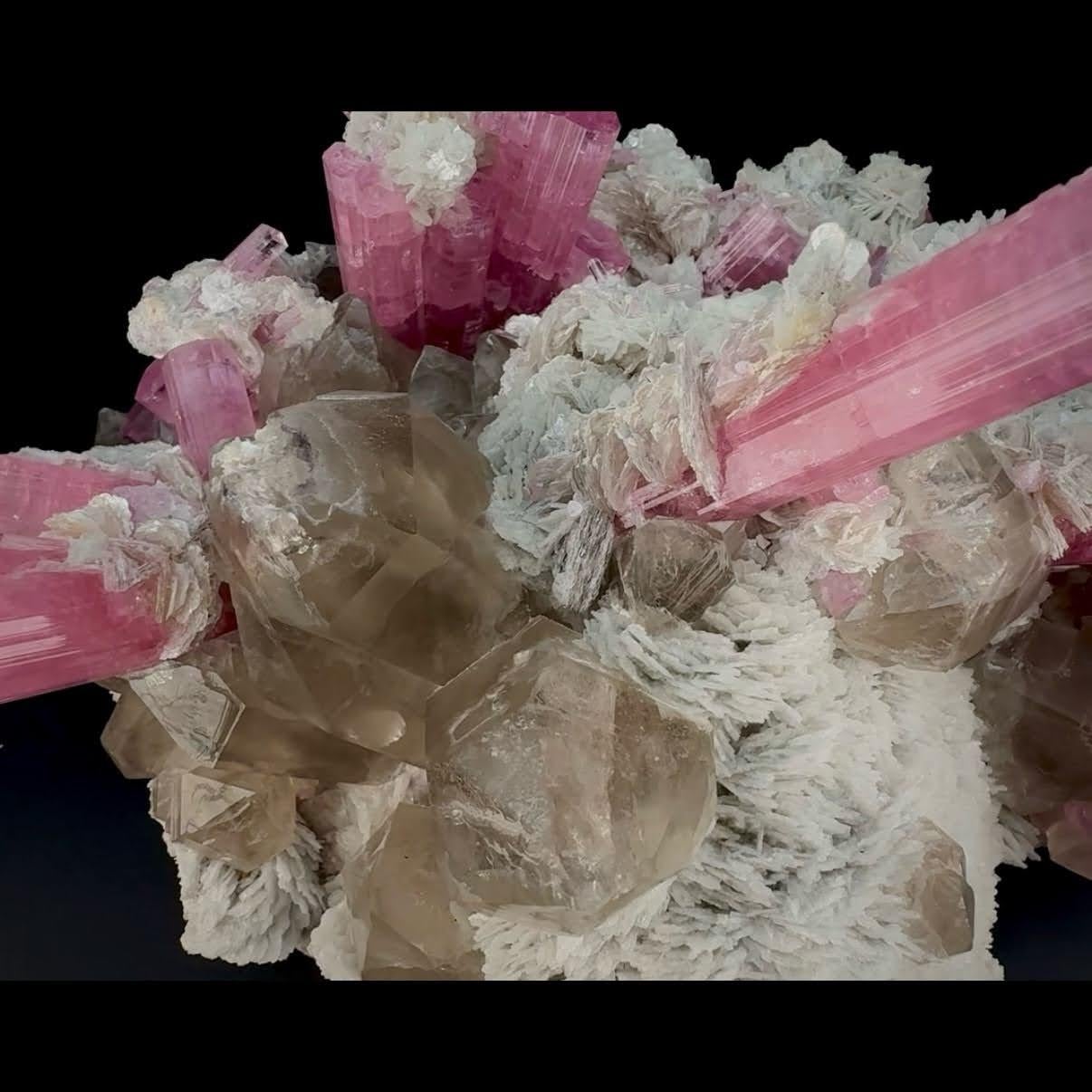 Natural Specimen Of Tourmaline With Quartz On Cleavelandite From Afghanistan For Sale 3