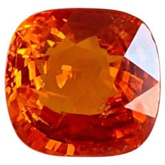 Natural Spessartite Garnet 3.06 Carats, Cushion Shape Loose Gemstone
