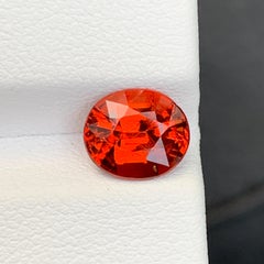 Garnet natural de espessartita, de color naranja intenso y talla ovalada, para anillos y joyas