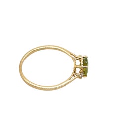 Natural Sphene & Diamond Ring – 14K Yellow Gold