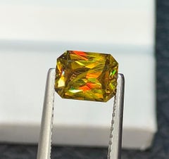 Natural Sphene (Titanite) 1.70 Carat – Fancy Cut Rainbow Fire Loose Gemstone