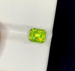 Natural Sphene Titanite Gemstone: 1.10 Carat Emerald Cut, June Birthstone