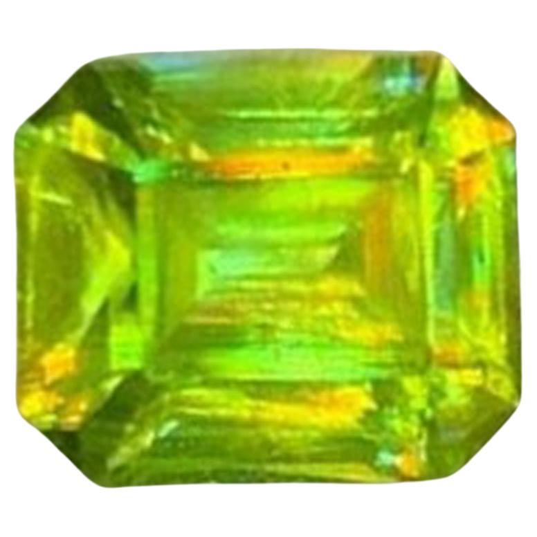 Natural Sphene Titanite Gemstone: 1.10 Carat Emerald Cut, June Birthstone