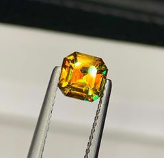 Gemma naturale di titanite sfenica da 1,14 carati - Gemma sfusa a fuoco multiplo per anello