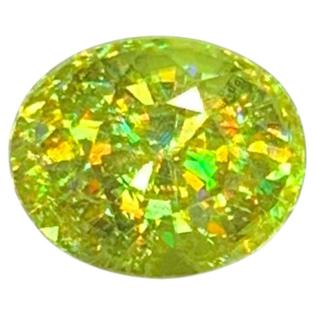 Natürlicher Sphene Titanit Edelstein: 1.14 Karat Ovalschliff Juni Geburtsstein