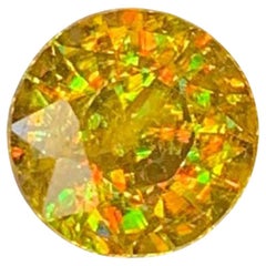 Natural Sphene Titanite Gemstone: 1.53 Carat Round, June Birthstone