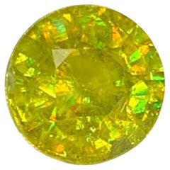 Pierre précieuse Nature Sphène Titanite : 1.72 Carat Round, June Birthstone