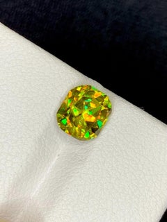 Natural Sphene Titanite Gemstone: 1.73 Carat Yellow Fancy Cut, June Birthstone