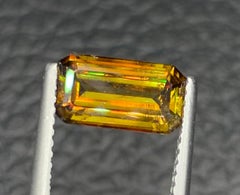 Natural Sphene Titanite Gemstone: 1.96 Ct Pakistan Yellow Titanite, High Fire