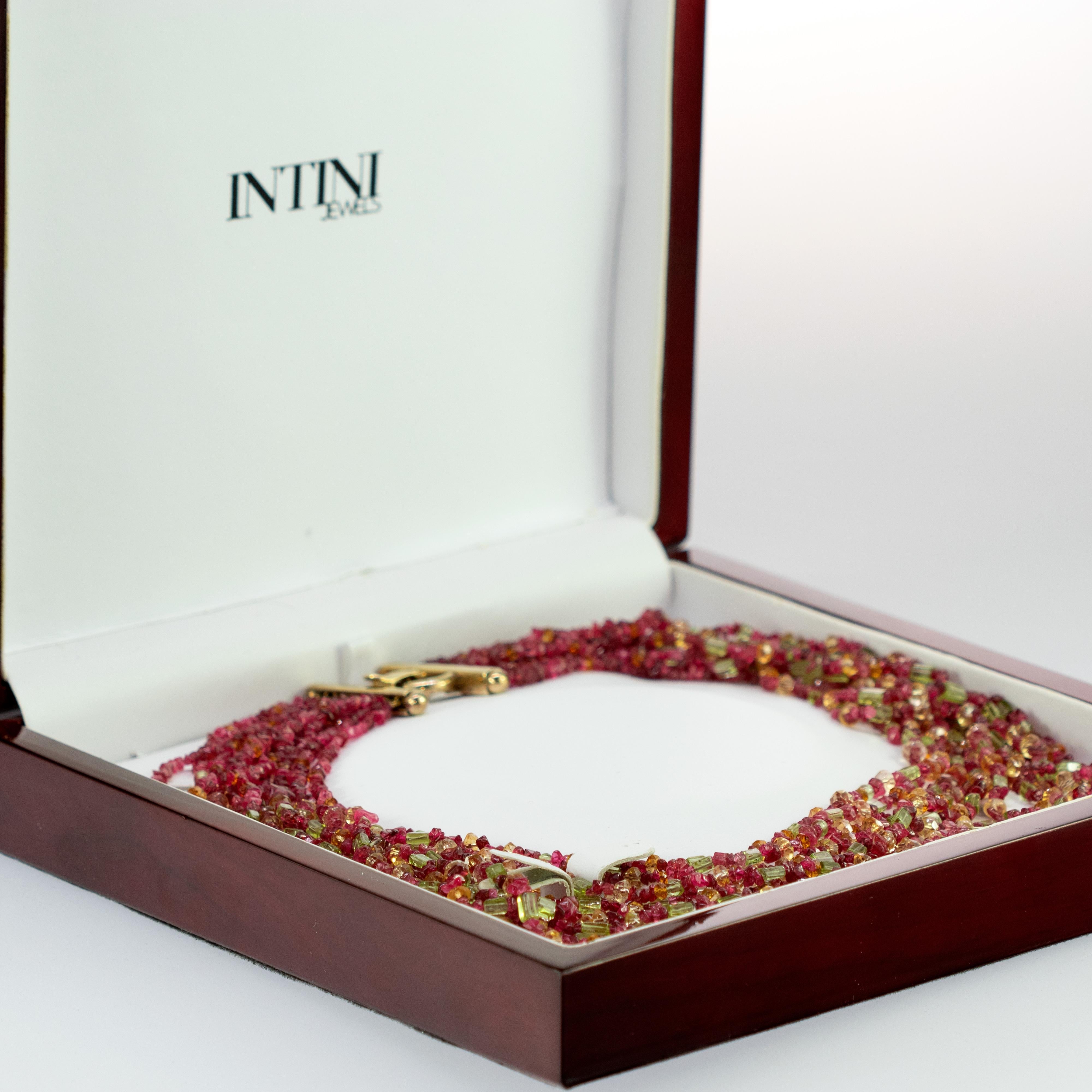 Women's Natural Spinel Citrine Quartz Peridot Silver Multi Strand Choker Beaded Necklace For Sale