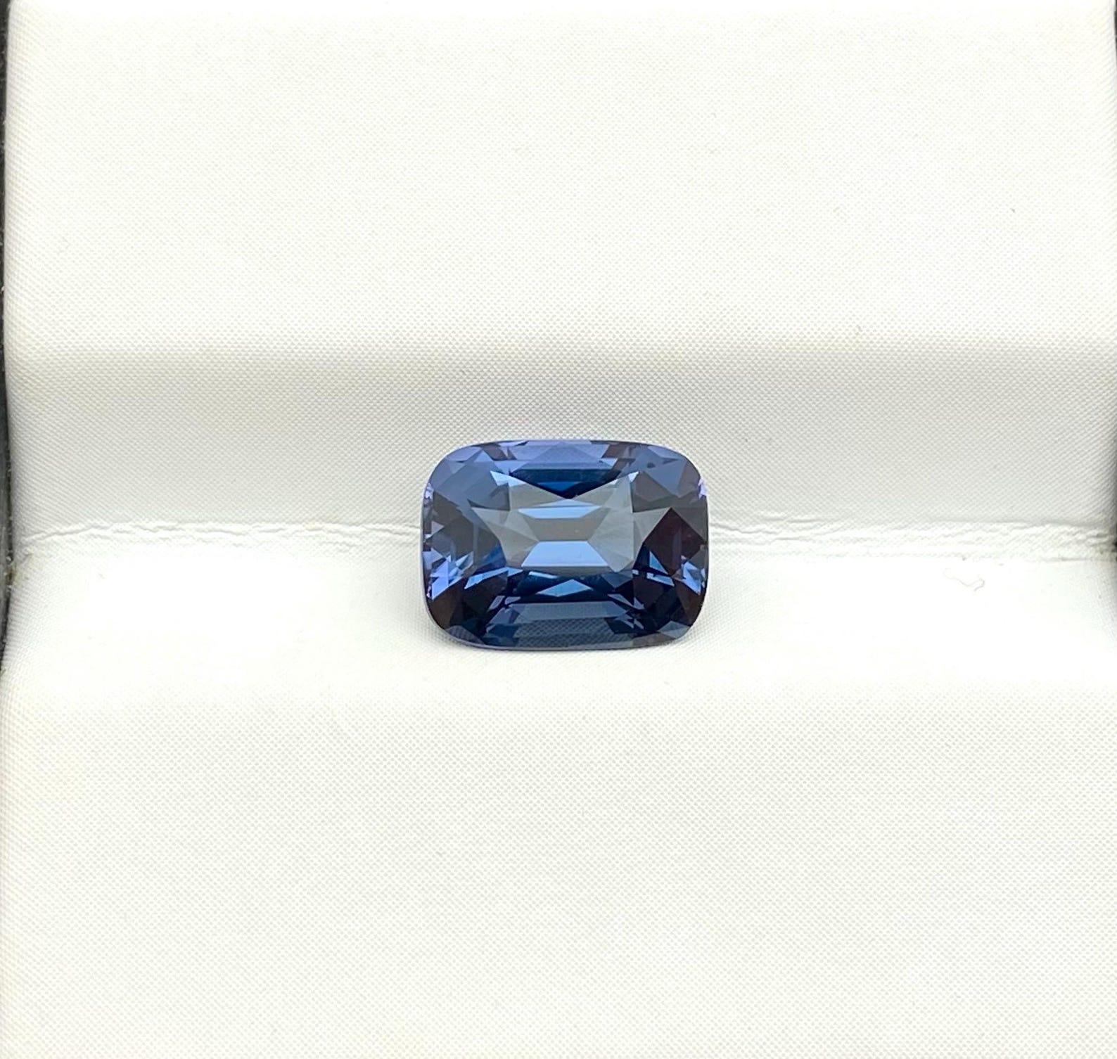 Natural Spinel Cobalt blue Loose Gemstone 2.04 Ct., Certificate, cushion cut. In New Condition In Daugavpils, LV