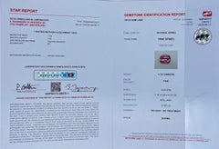 Natural Spinel Loose gemstone 1. 72Ct., Cushion cut, Burma, Certificate GFCO