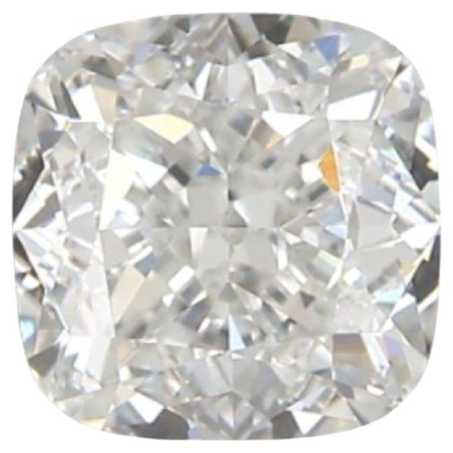 Natural Square Cushion Diamond in a 1.00 Carat F IF, IGI Certificate