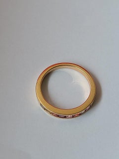 Natural Square Cut Multi Sapphires Band / Wedding Ring Set in 18K White Gold