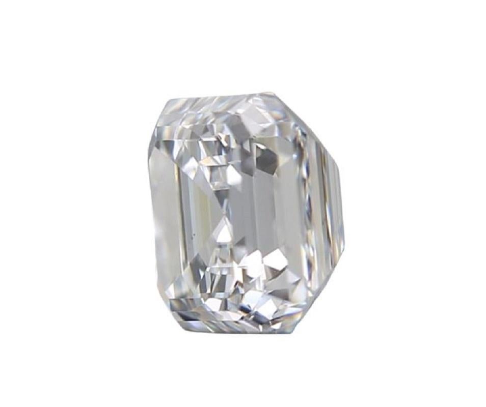 Emerald Cut Natural Square Emerald Diamond in a 2.02 Carat F VS1, GIA Certificate For Sale