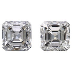 Diamant émeraude naturelle carrée de 2,02 carats F VS1, certificat GIA