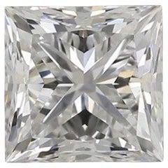 Diamant carr modifi brillant naturel de 0,50 carat, certifi G IF, GIA