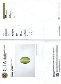 Natural Sri Lankan Cat's Eye Chrysoberyl 13.41 carats with GIA Report