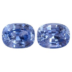 Natural Sri Lankan Light Cornflower Blue Ceylon Sapphire Matching Pair 3.52 cts
