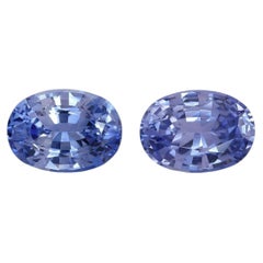 Natural Sri Lankan Light Cornflower Blue Ceylon Sapphire Matching Pair 4.04 cara