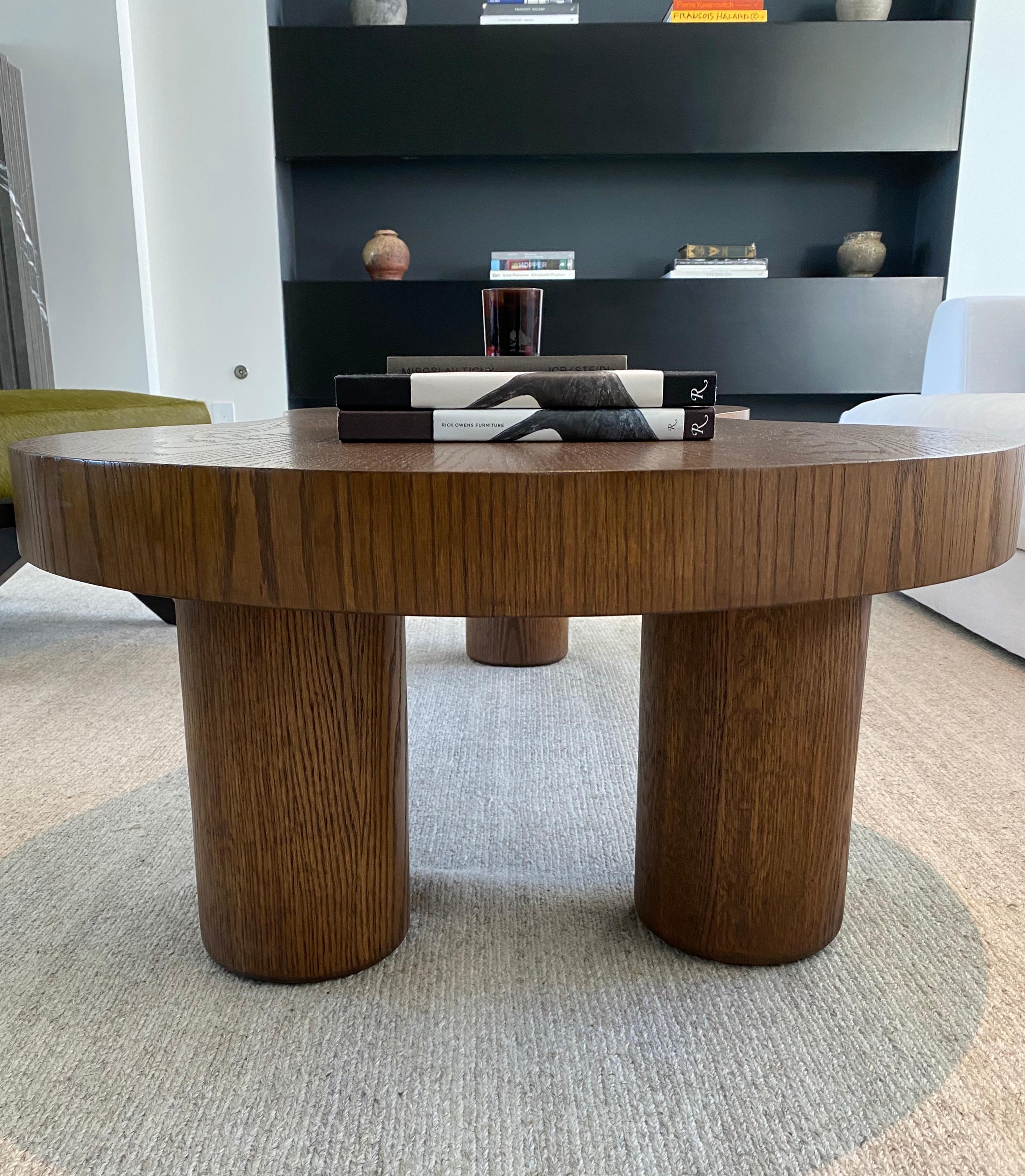 Natural Stained Oak Coffee Table In Excellent Condition In West Hollywood, CA
