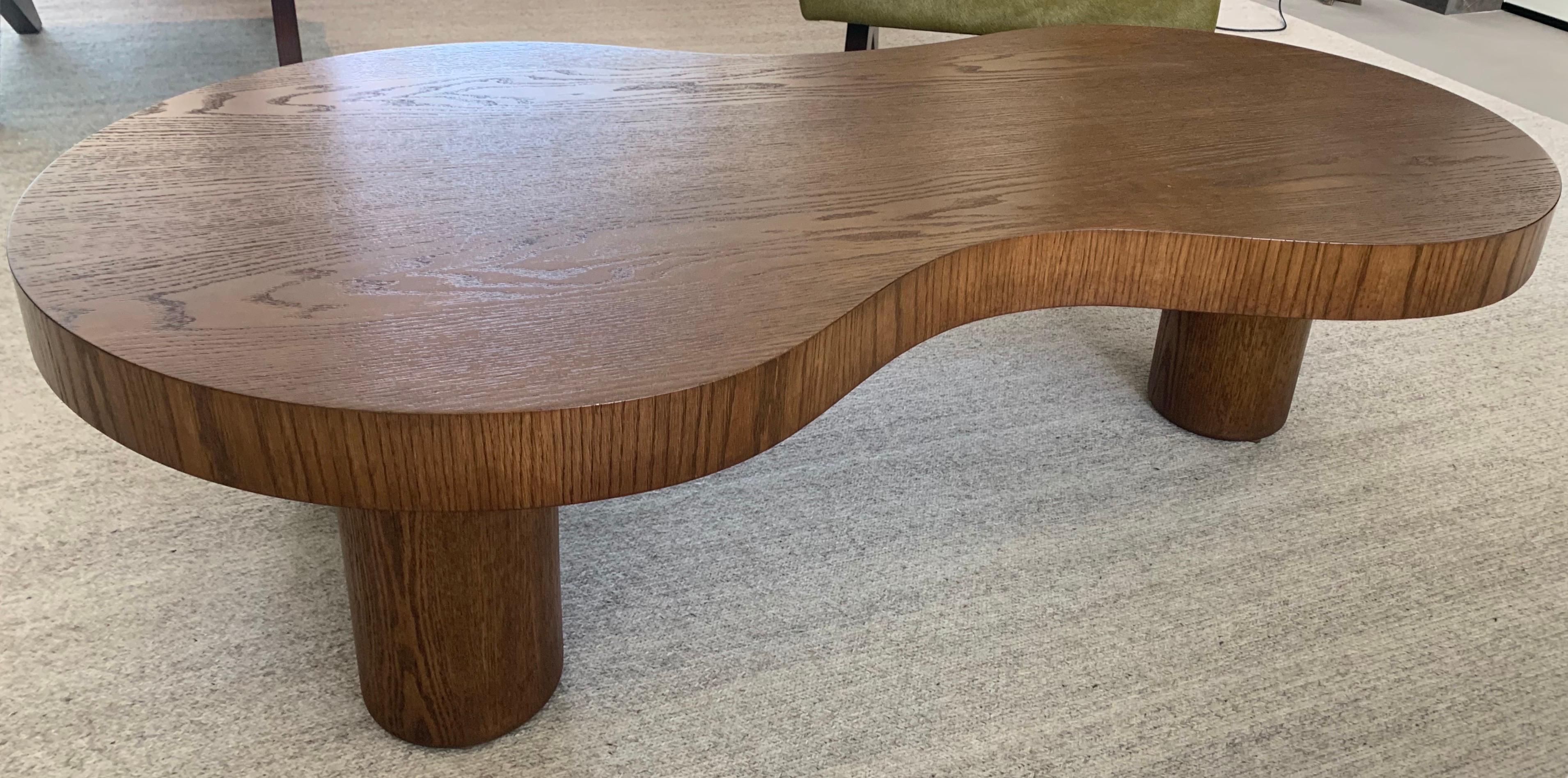 Natural Stained Oak Coffee Table In Excellent Condition In West Hollywood, CA