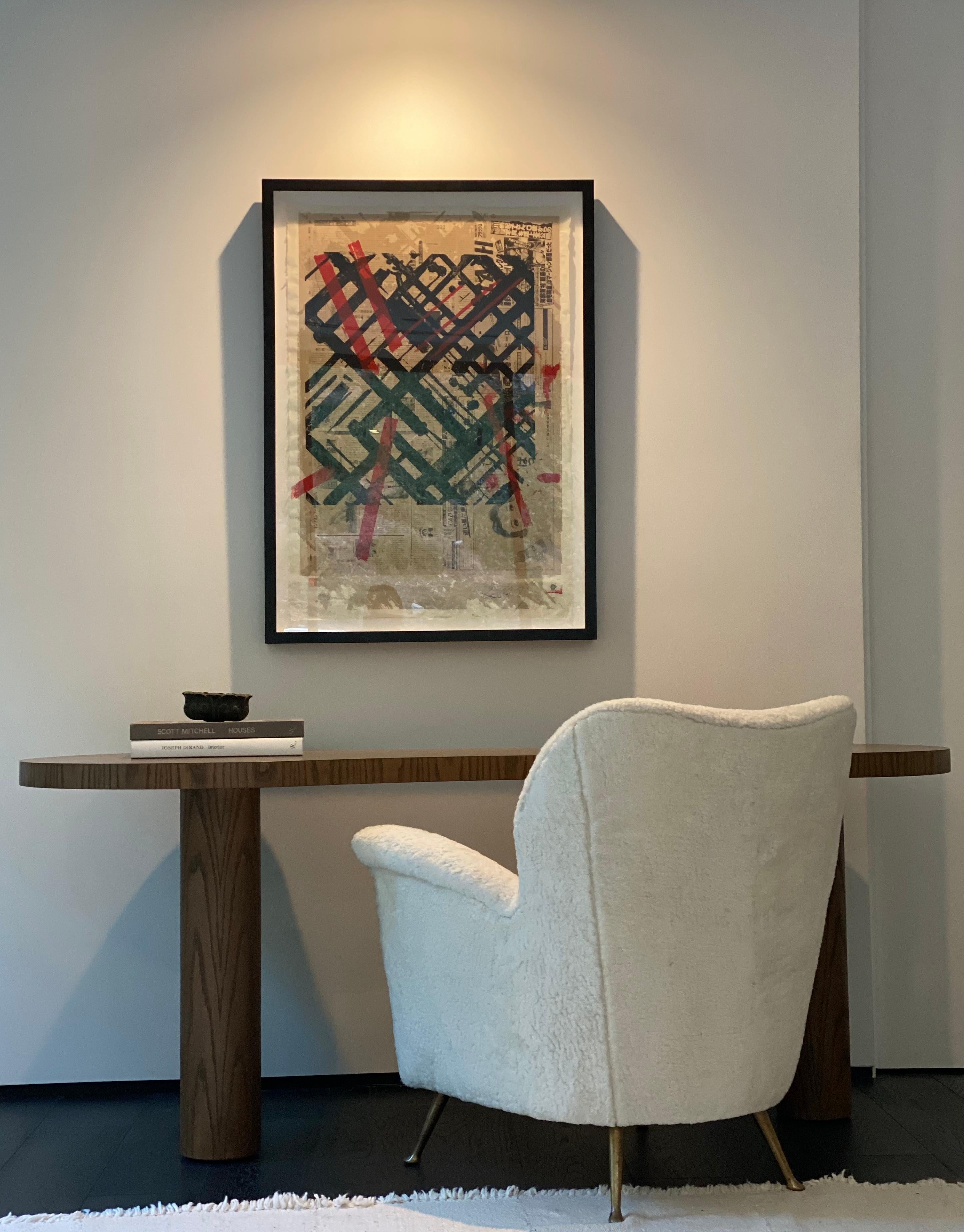 Contemporary Natural Stained Oak Desk