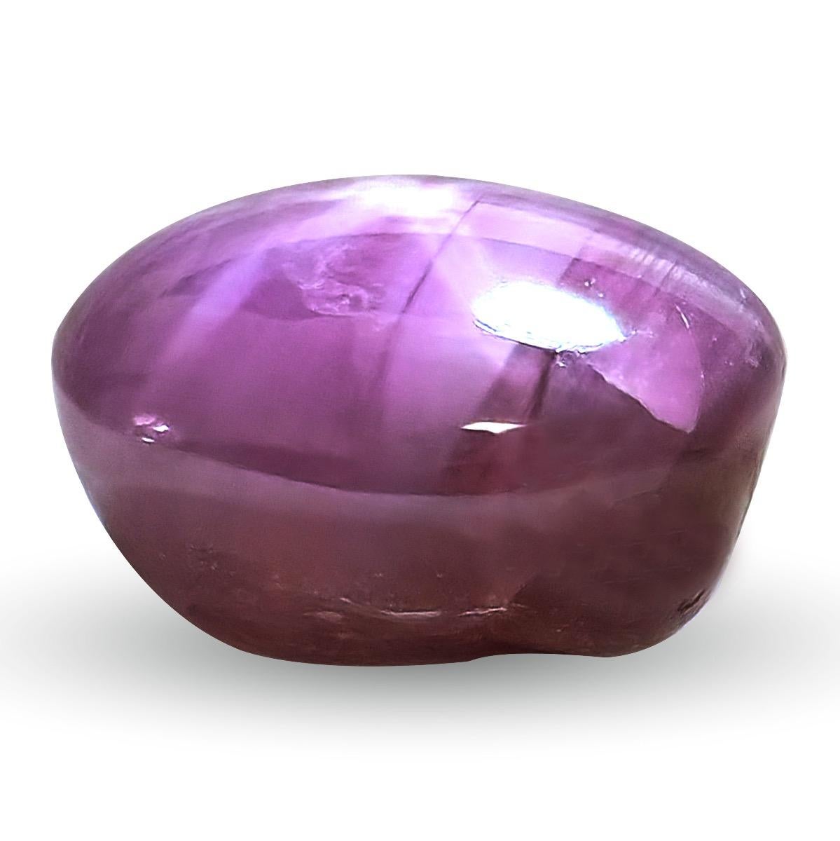 Natural Star Purple Sapphire Gemstone 6.40 carats / JupiterGem In New Condition For Sale In Los Angeles, CA