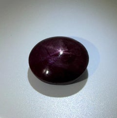 Natural Star Ruby 13.61 Carats Oval Cabochon 6 Ray Star Loose Gemstone