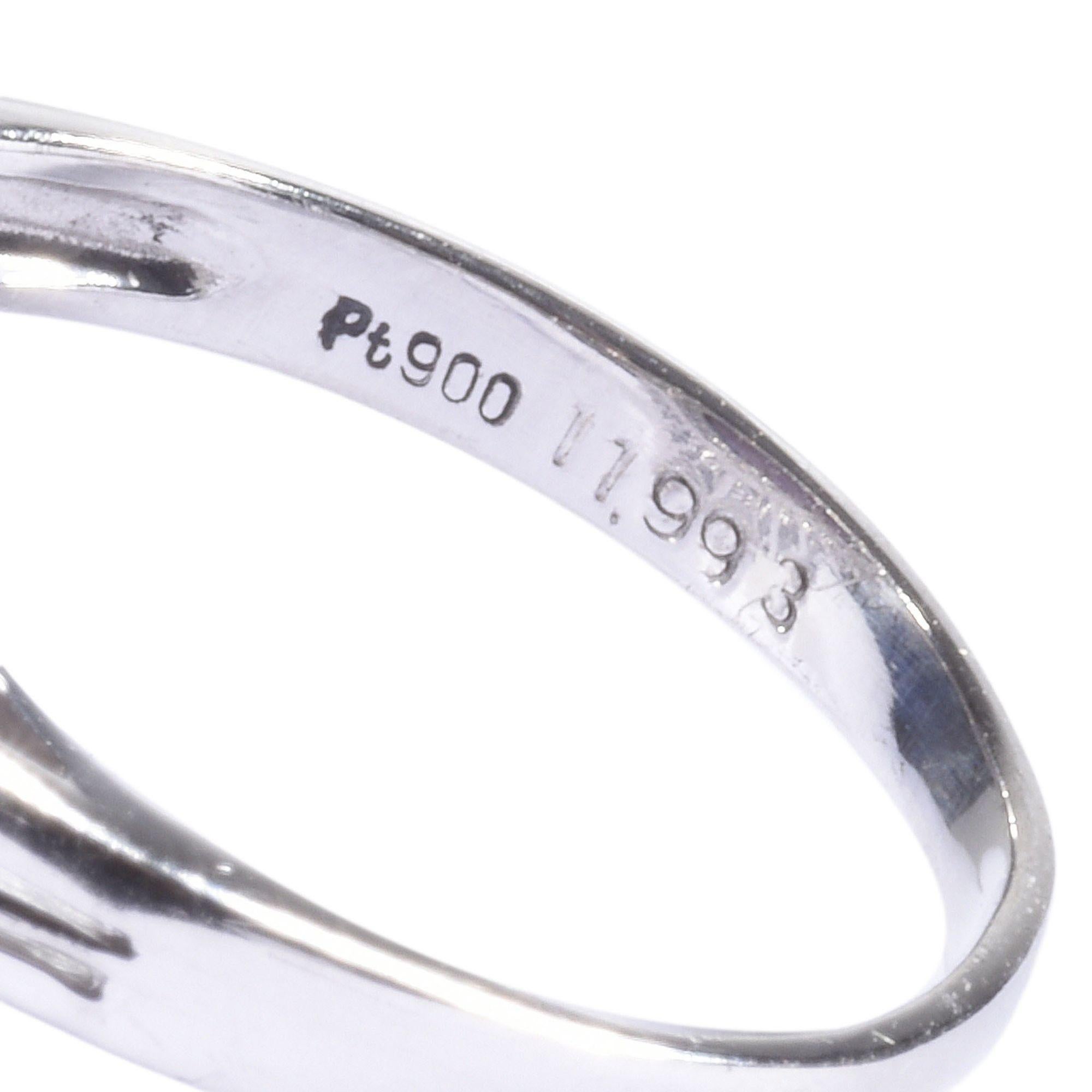Natürlicher Stern Rubin Platin Ring Damen im Angebot