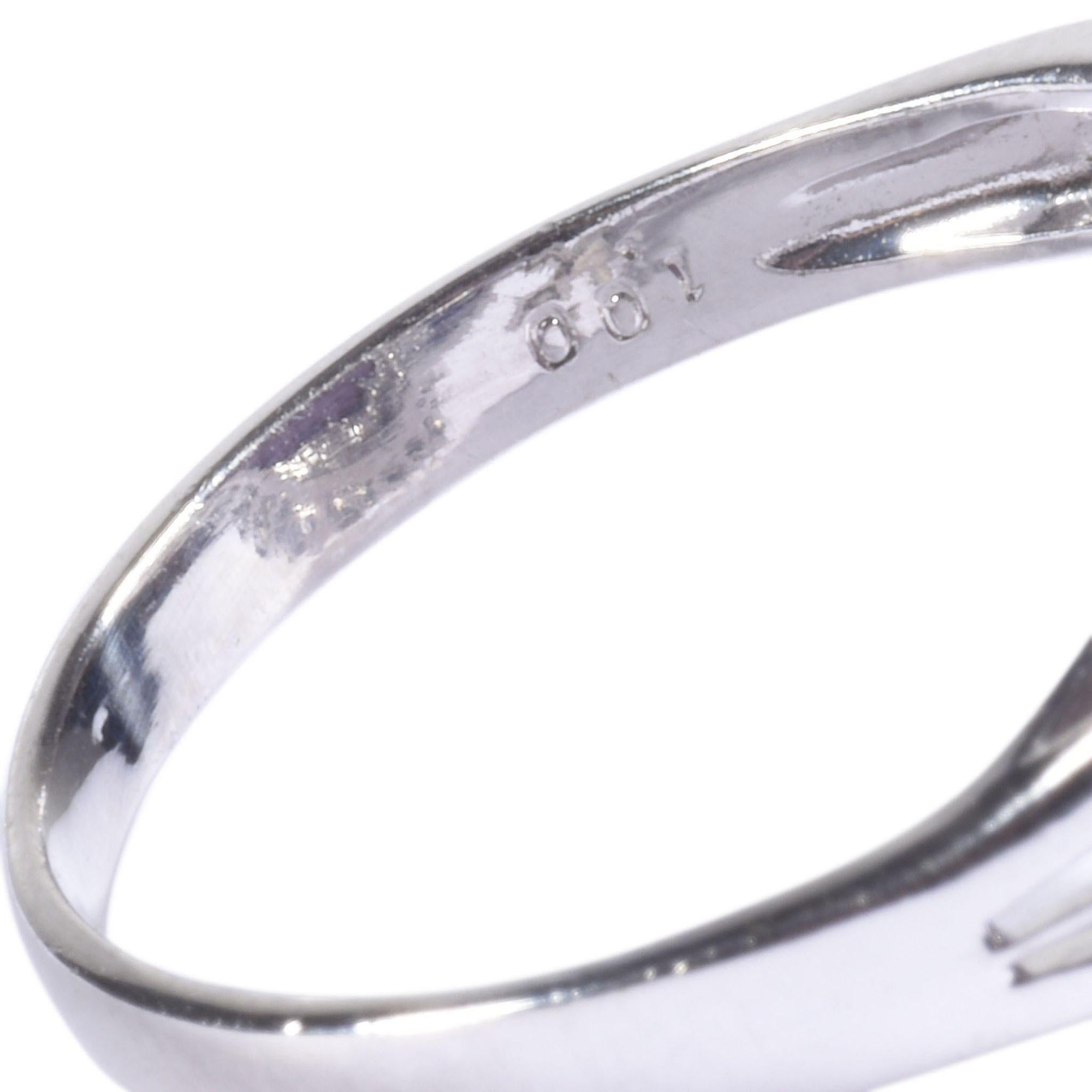 Natürlicher Stern Rubin Platin Ring im Angebot 1