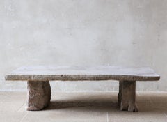 Natural Stone Coffee Table made from 17th-Century Bourgogne Threshold Stone