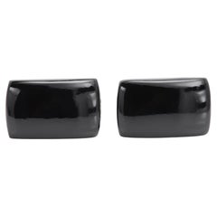 Gemelos de Piedra Natural para Hombre Gemelos de Piedra Natural Ónix Negro (#197)