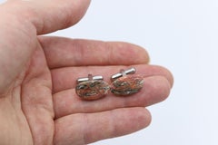 Natural Stone Cufflink Men's Cufflinks Oval Shape Natural Stones Men's Jewelry