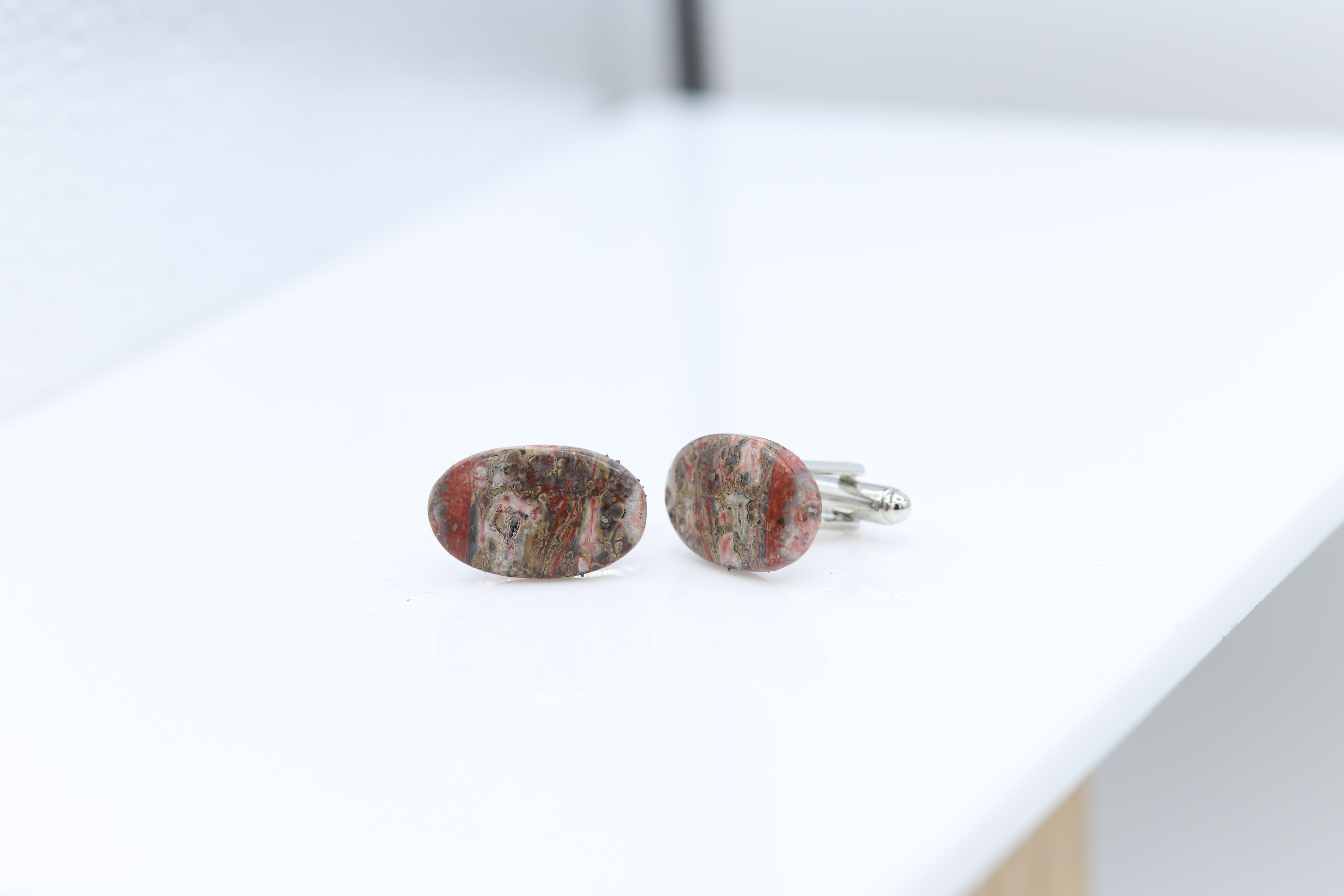 natural stone cufflinks