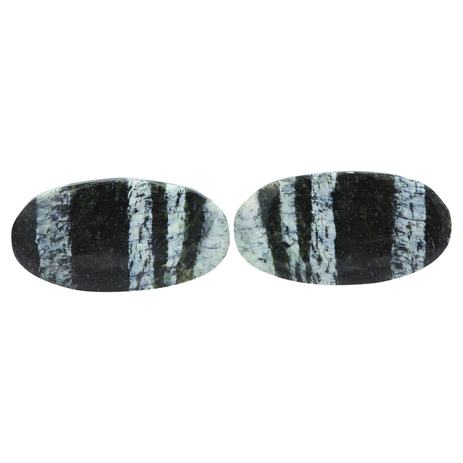 Natural Stone Cufflink Men's Cufflinks Oval Shape Natural Stones Men's Jewelry